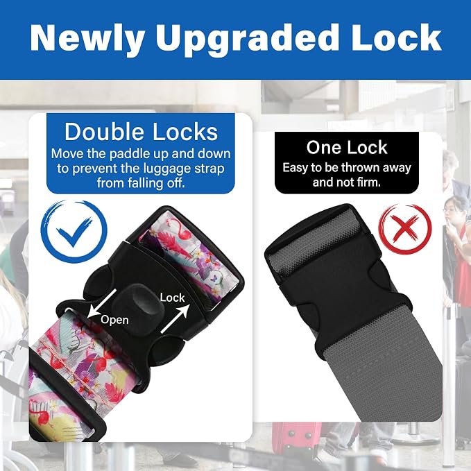 Luggage Straps for Suitcases, Travel Adjustable Belt - Image 3