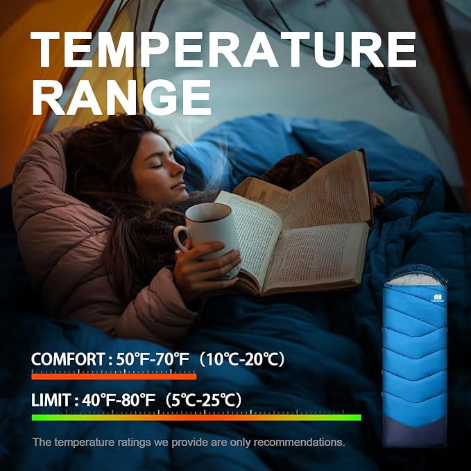 Sleeping Bags for Adults Cold Weather, Waterproof, Lightweight Sleeping Bag for - Image 9