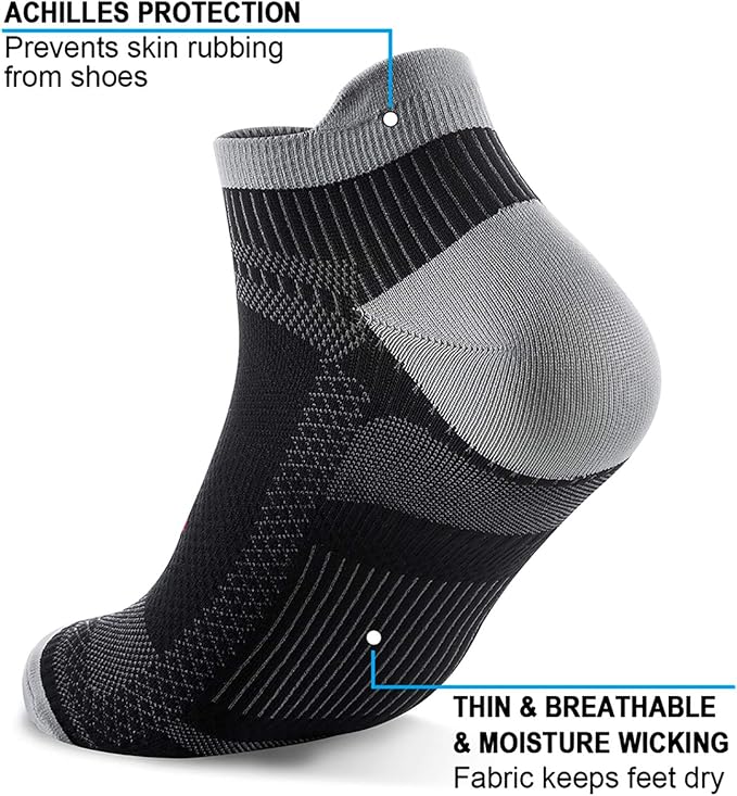PAPLUS Ankle Compression Sock for Men and Women 2/4/6 Pairs, Low Cut - Image 4