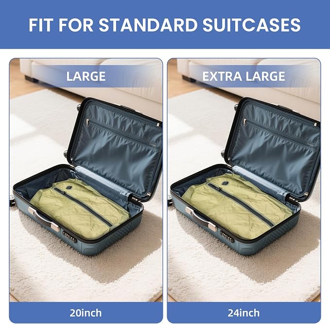BAGAIL TPU Vacuum Bag for Travel, Reusable Compression Bag - Image 8