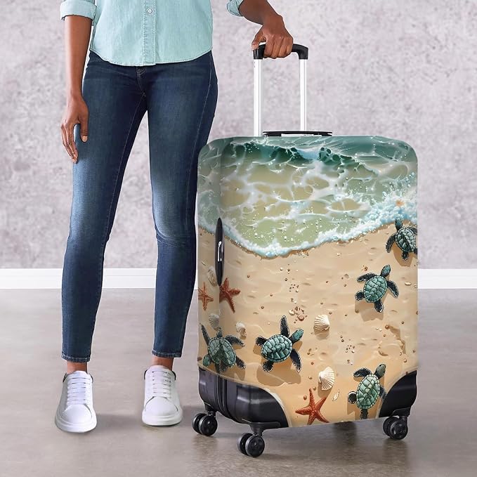 Sea Turtles Luggage Cover Anti-scratch Dustproof Suitvase Protector Fits 18-21 - Image 4