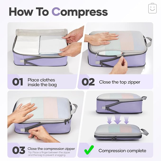 Veken 11 Set Compression Packing Cubes - Image 3