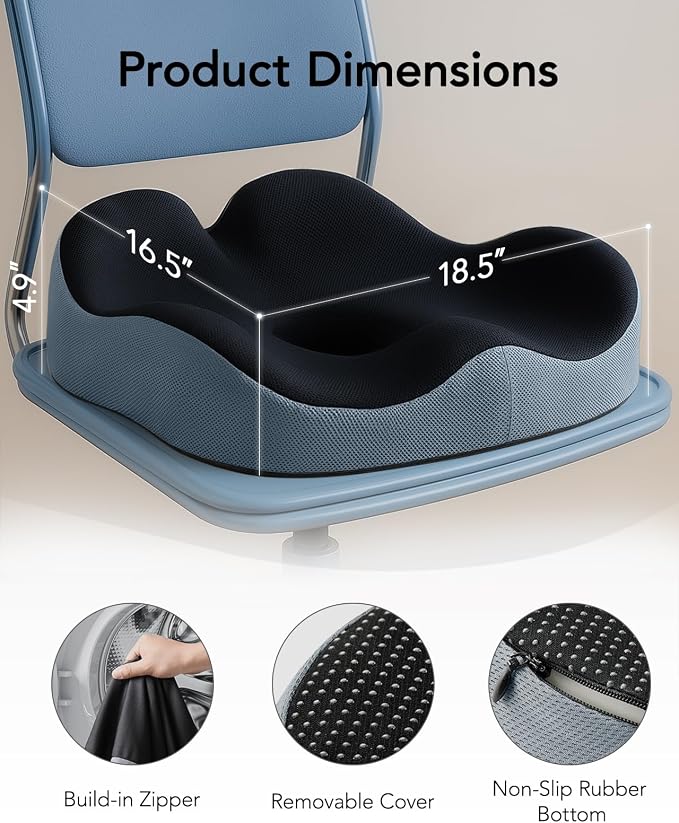 HUANUO Office Seat Cushion for Tailbone Support, High-Density Memory Foam - Image 6
