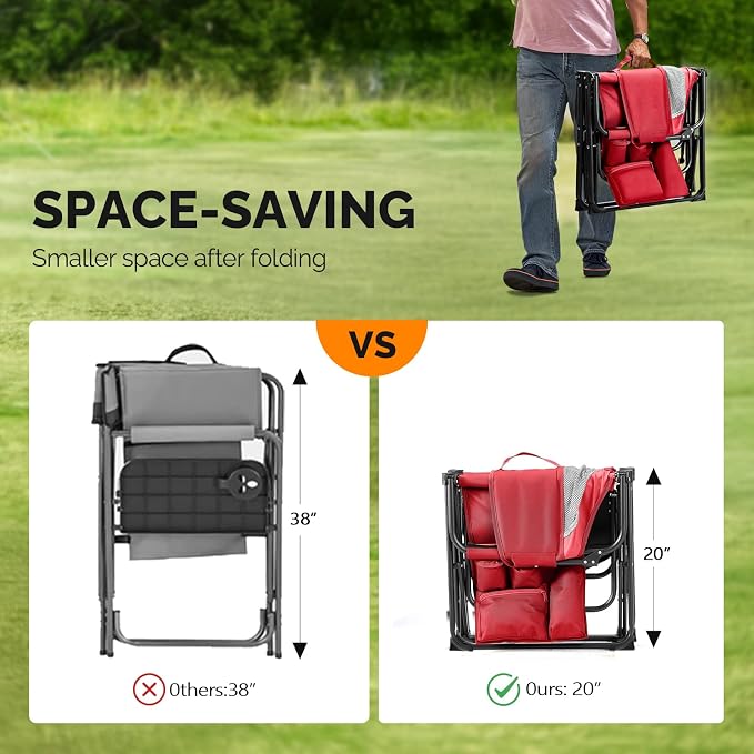 VINGLI Camping Chairs, Directors Chair, Camping Chair - Image 3