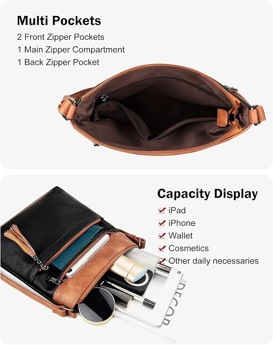 MASINTOR Crossbody Purses for Women, Adjustable Strap Shoulder Bag - Image 3