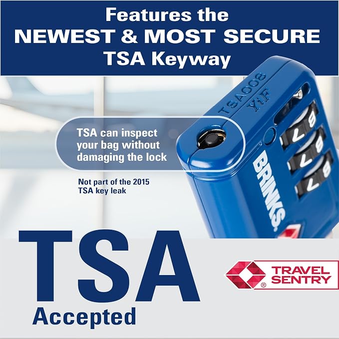 Brinks TSA Accepted Indicator Luggage Lock, 2.5 inch Long Shackle, New More - Image 3