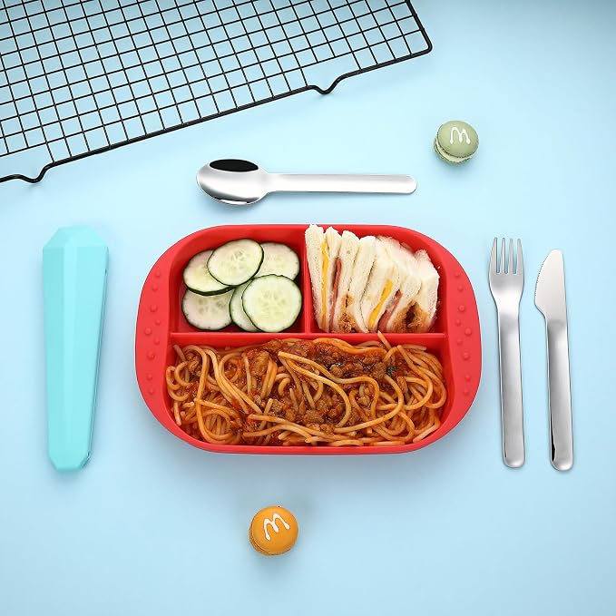 DEVICO Travel Utensils with Case, Reusable Camping Silverware Cutlery, 18/8 - Image 2