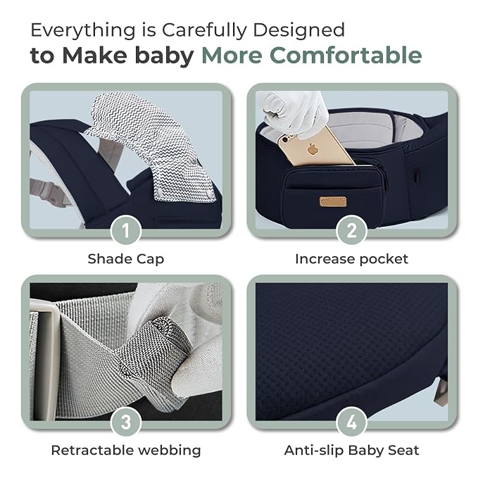 FRUITEAM Baby Carrier Newborn to Toddler, 6-in-1 Ergonomic & Adjustable Baby - Image 5