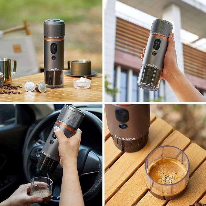 CONQUECO Portable Espresso Coffee Machine: 12V Electric Small Travel Expresso - Image 7
