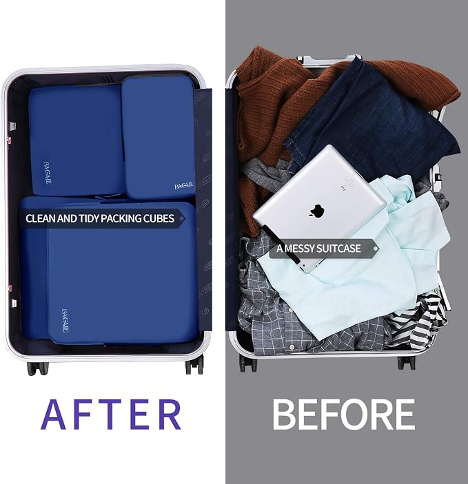 BAGAIL 4 Set/6 Set/8 Set Compression Packing Cubes Travel Accessories - Image 5