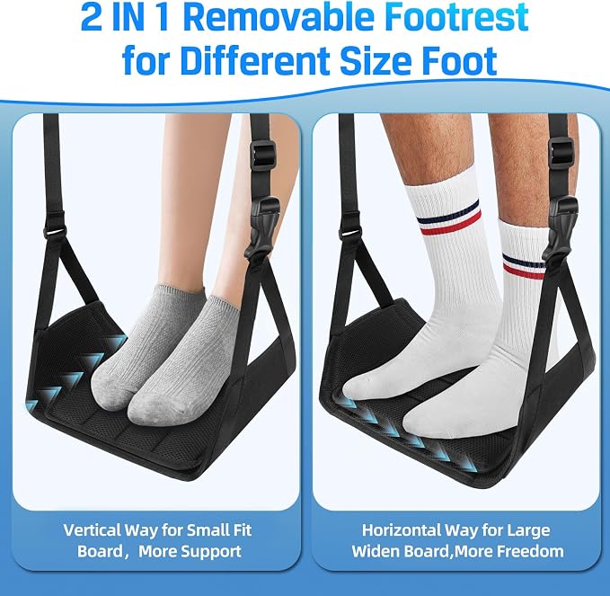 Airplane Foot Hammock for Plane Travel Essentials, Airplane Foot Rest - Image 4