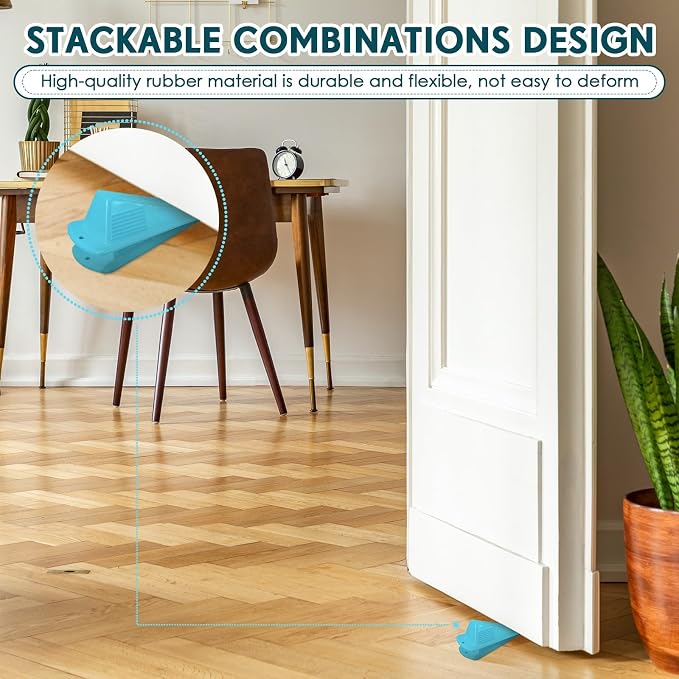 Frienda 8 Pcs Jumbo Door Stoppers Heavy Duty Door Stopper Tall up to 2inch Tall - Image 5