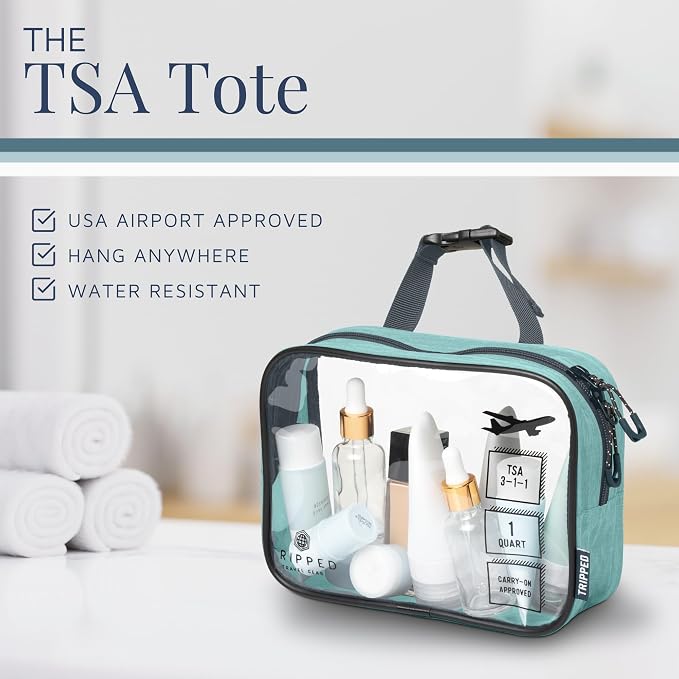 Toiletry Bag Kit Set: Hanging Travel Toiletry Bag + 311 TSA Cosmetic Liquid Bag - Image 5