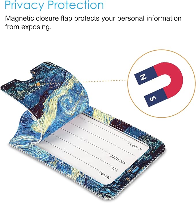 Fintie Luggage Tags, Privacy Cover ID Label - Image 3