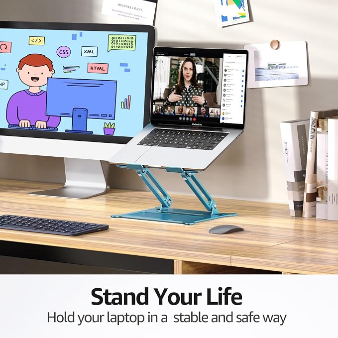 Urmust Laptop Notebook Stand Holder Adjustable Ultrabook Stand Riser Portable - Image 2