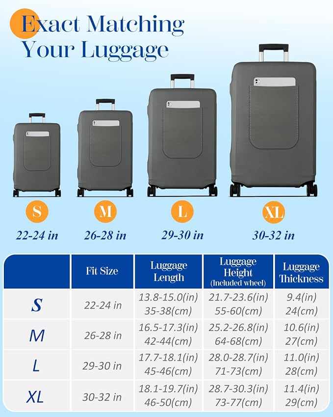 Slohif Luggage Cover for Suitcase Tsa Approved Protector - Image 2