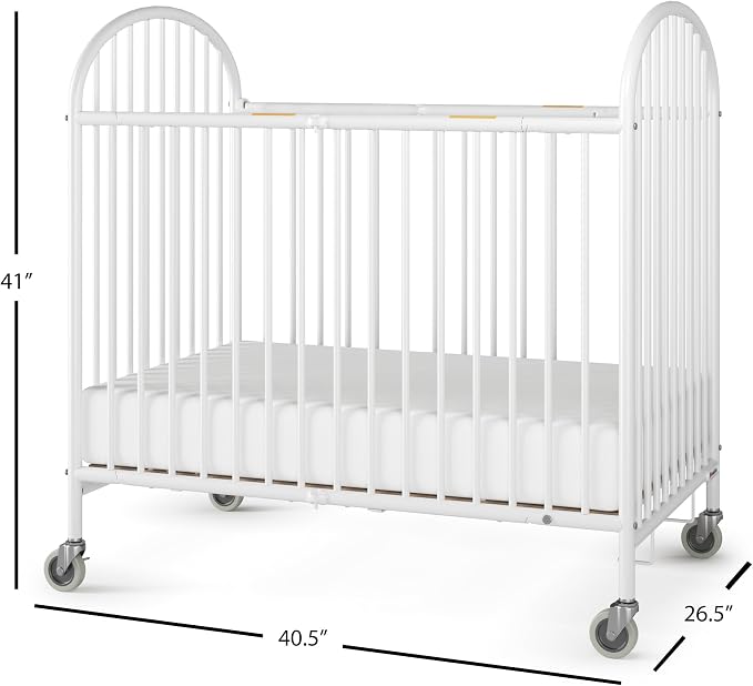 Foundations Pinnacle Folding Metal Hotel Crib and Sheet Bundle - Image 7