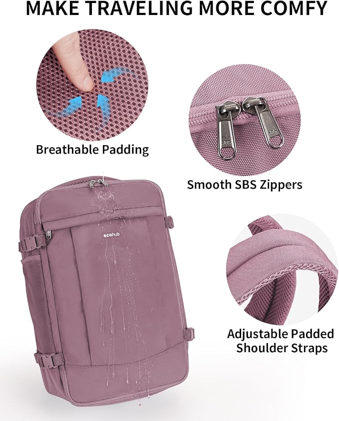 ECOHUB Travel Backpack for Women, Carry on Backpack - Image 7