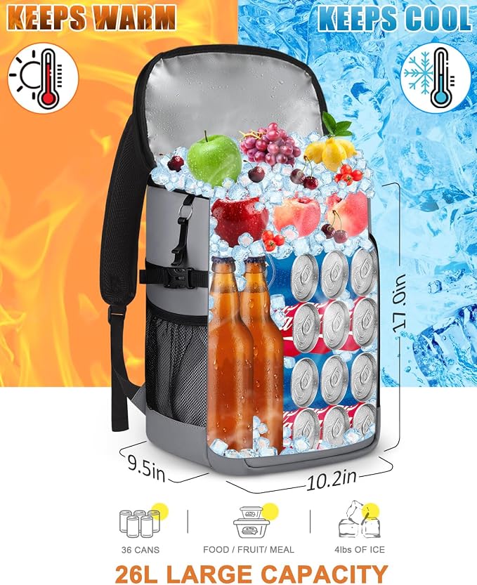 Capolo 36/45 Cans Cooler Backpack Insulated Waterproof - Image 6
