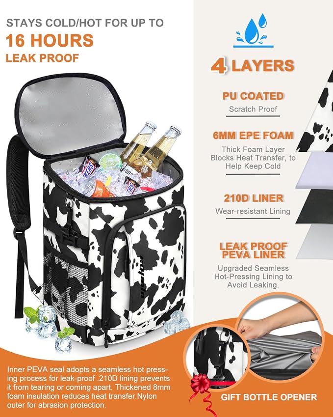Capolo 36/45 Cans Cooler Backpack Insulated Waterproof - Image 4