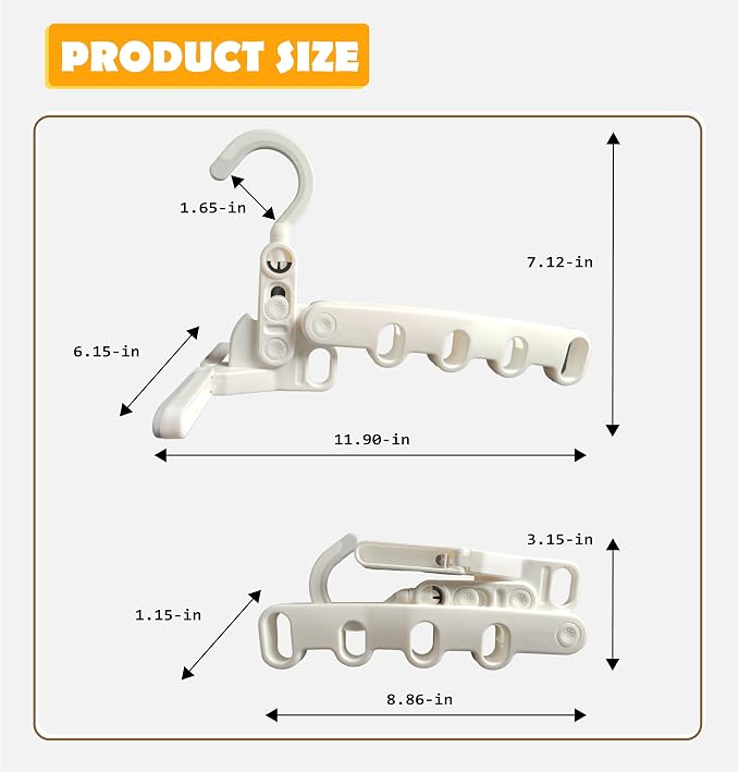 Over The Door Hooks Hanger, Foldable Portable Folding Hangers, Hanging Rack - Image 5