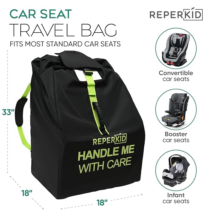 reperkid Car Seat Travel Bag for Airplane, Fits Most Convertible, Booster and - Image 4