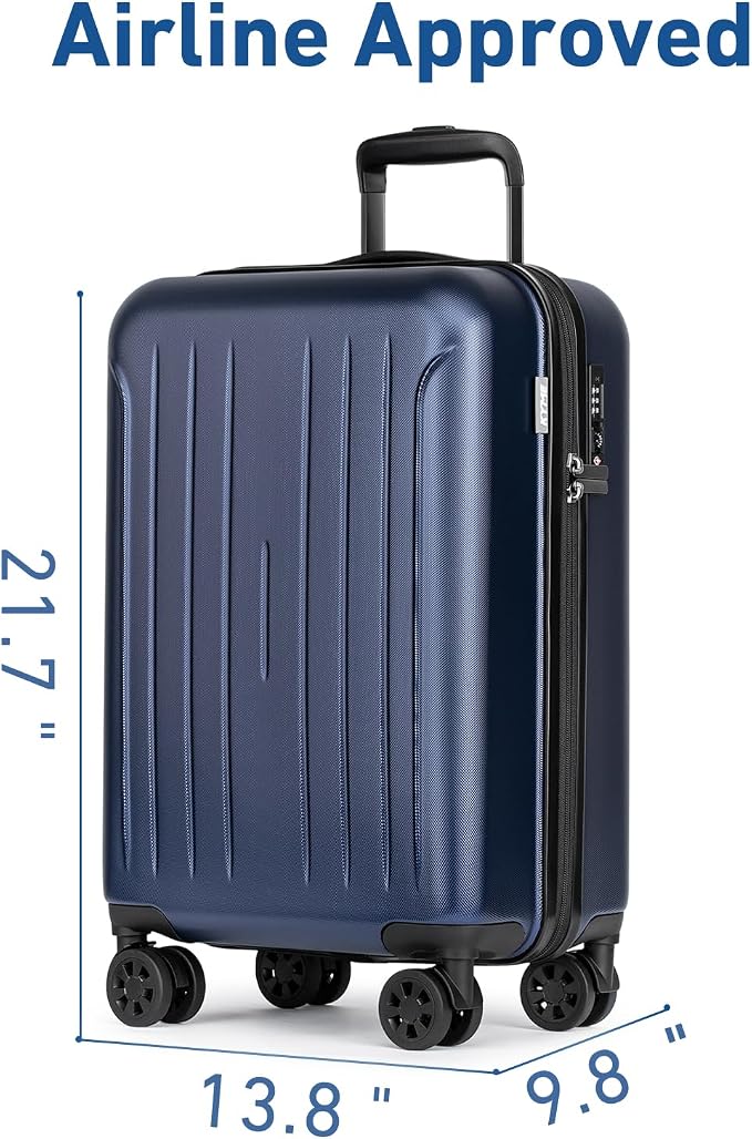 KYME Suitcase Hardshell With Double Spinner Wheels, PC+ABS TSA Lock Travel - Image 4