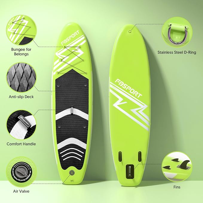 FBSPORT 11' Premium Stand Up Paddle Board, Yoga Board - Image 3