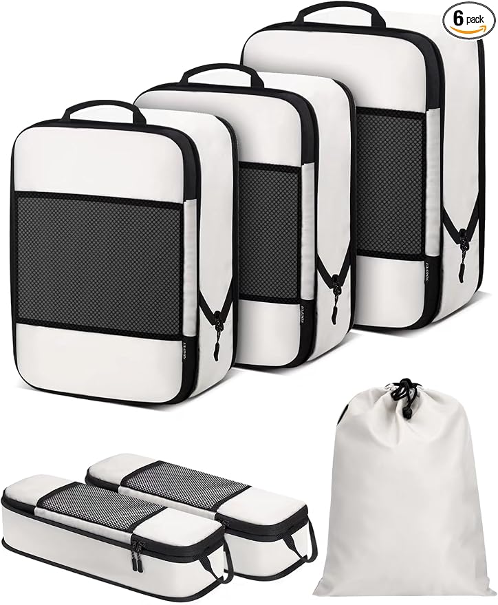 6 PCS Set Compression Packing Cubes by SDGFUI