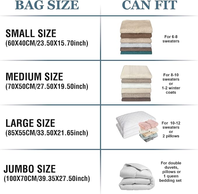 10 Pack Vacuum Storage Bags - Image 4