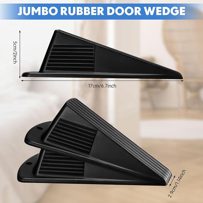 Frienda 8 Pcs Jumbo Door Stoppers Heavy Duty Door Stopper Tall up to 2inch Tall - Image 2