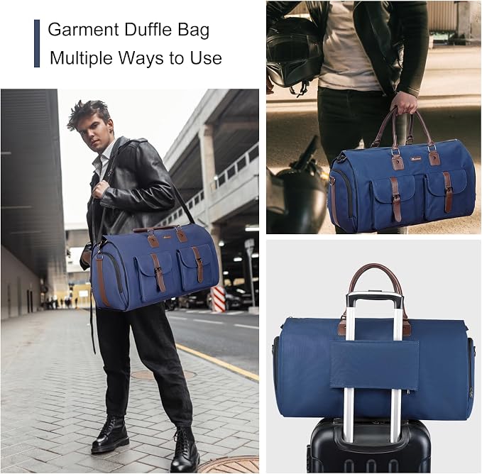 Modoker Garment Convertible Weekender Bag, Carry on Canvas Garment Duffle Bag - Image 6