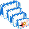AURUZA 4 Pack Clear Toiletry Bag, Portable Travel Makeup Bags by AURUZA