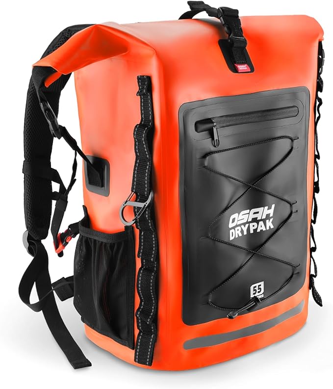 Waterproof Backpack Dry Bag 35L/55L/85L– Heavy Duty Roll-Top Hiking Backpack by OSAHDRYPAK