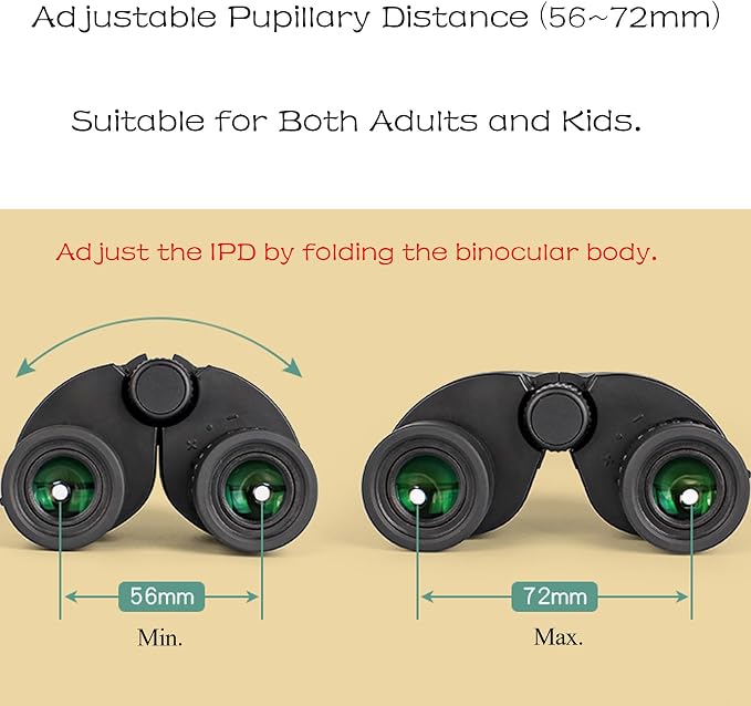 12x25 Compact Binoculars for Adults & Kids, High Powered Lightweight Waterproof - Image 7