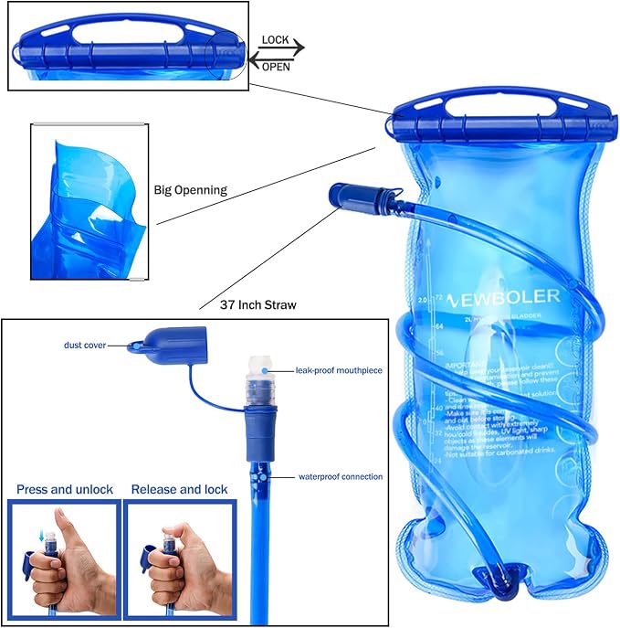 15L Hydration Backpack with 2L Water Bladder Water Backpack - Image 4