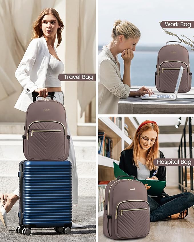 LOVEVOOK Laptop Backpack for Women, Large Capacity Travel Computer Work Bag - Image 6