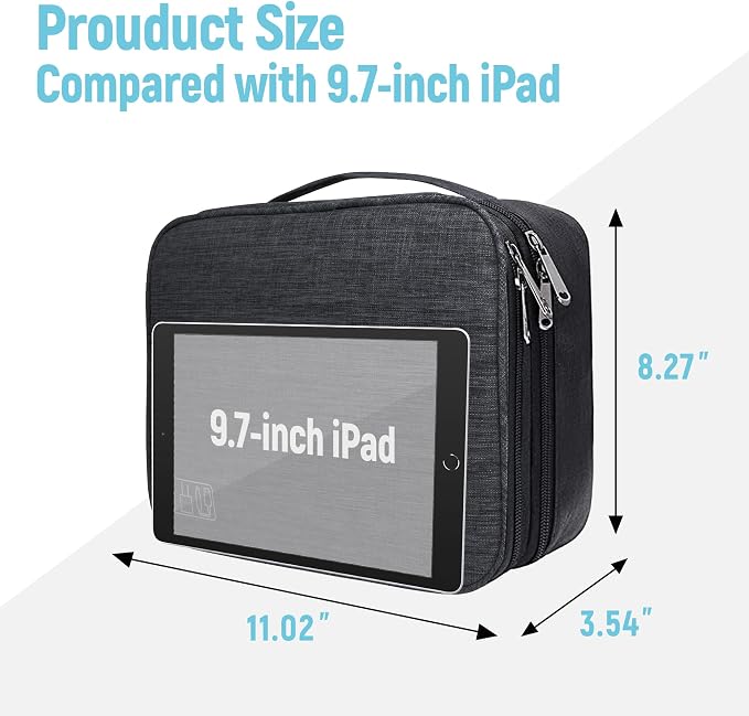 Electronics Travel Organizer, Large Double Layer Portable Waterproof Travel - Image 3