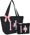 Vavabox Tote Bag, A-Z Initial Monogrammed Waterproof Tote Bag, Bridesmaid Gifts by Vavabox
