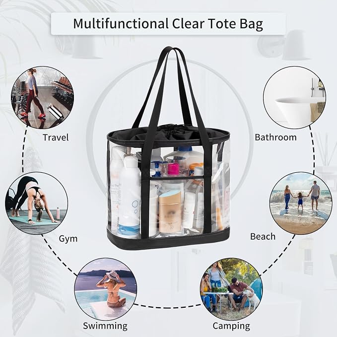 Large Clear Toiletry Bag, Travel Toiletry Bag - Image 7