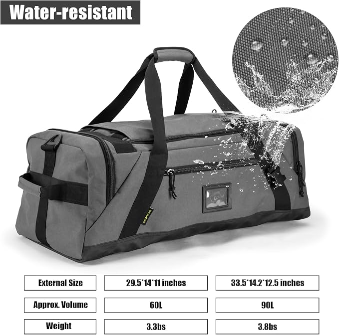 90L Large Duffle Bag, Gym Bags For Men Weekend Bag For Women Travel Backpack - Image 4
