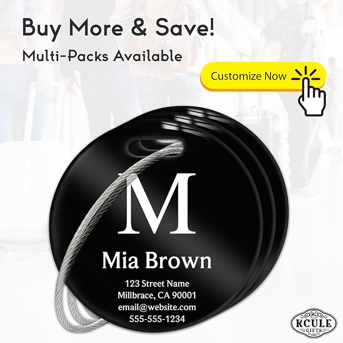 Customized Stainless Steel Luggage Tags: Personalize Your Suitcases, and Bags - Image 2