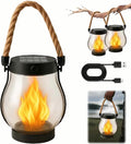 Kaliqo Solar Lantern Outdoor Lights Solar Lantern Waterproof Flickering Flame by Unknown