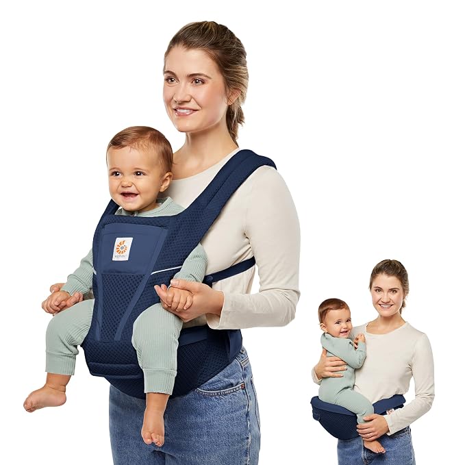 Ergobaby Alta Hip Seat All-Position Breathable Mesh Hip Seat & Carrier by Ergobaby