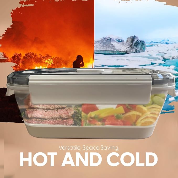 A MILLI Collapsible Lunch Box- Foldable Silicone Food Containers, Tupper ware - Image 8