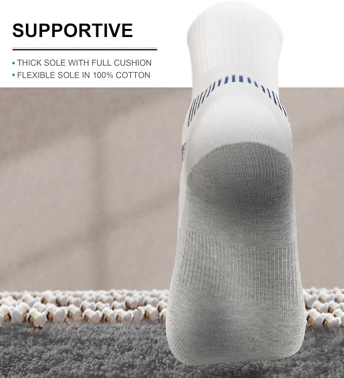 BULLIANT Compression Socks for Men 6Pairs, Athletic Crew Socks Cushioned For - Image 3