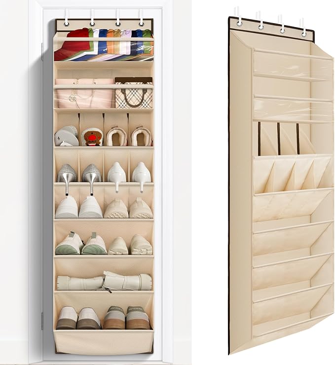 FENTEC 1 Pack Over The Door Shoe Organizer, 8-Tier Shoe Rack by Fentec