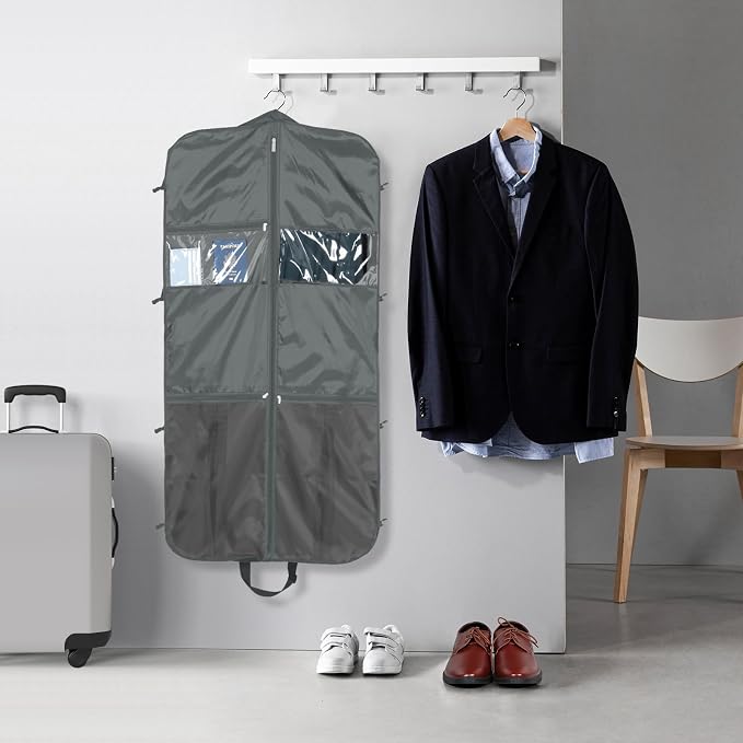 Zilink Upgraded Garment Bags for Travel Hanging Fur Coat Storage Bag Suit Bags - Image 4
