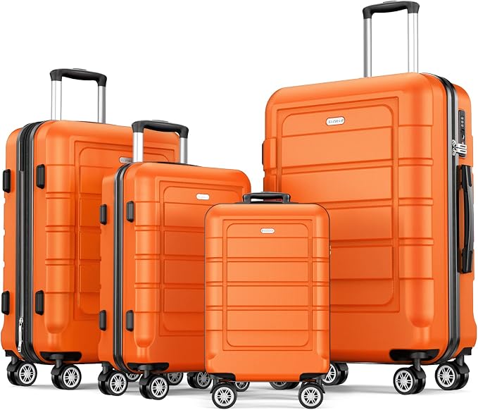 SHOWKOO Luggage Sets Expandable PC+ABS Durable Suitcase Sets Double Wheels TSA by SHOWKOO