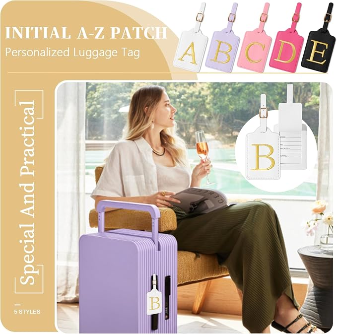 Personalized Initial Luggage Tags - Image 5